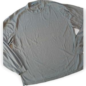 Johnson & Murphy 100% silk knit sweater grey men's Extra large